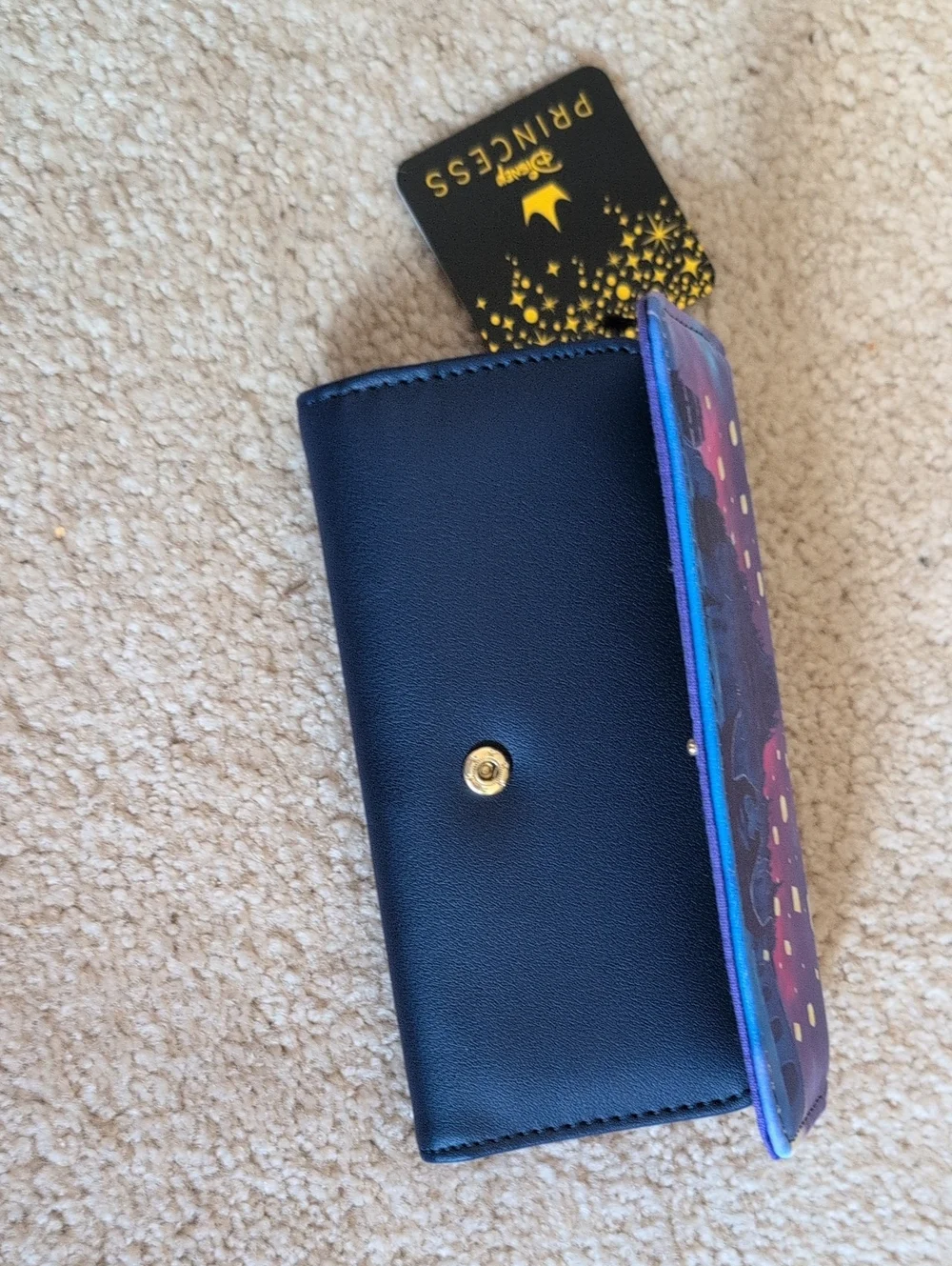 NWT Loungefly Disney Tangled Navy and Purple Wallet